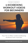 4 Kickboxing Workout Videos for Beginners by Shyne and Inspire PIN